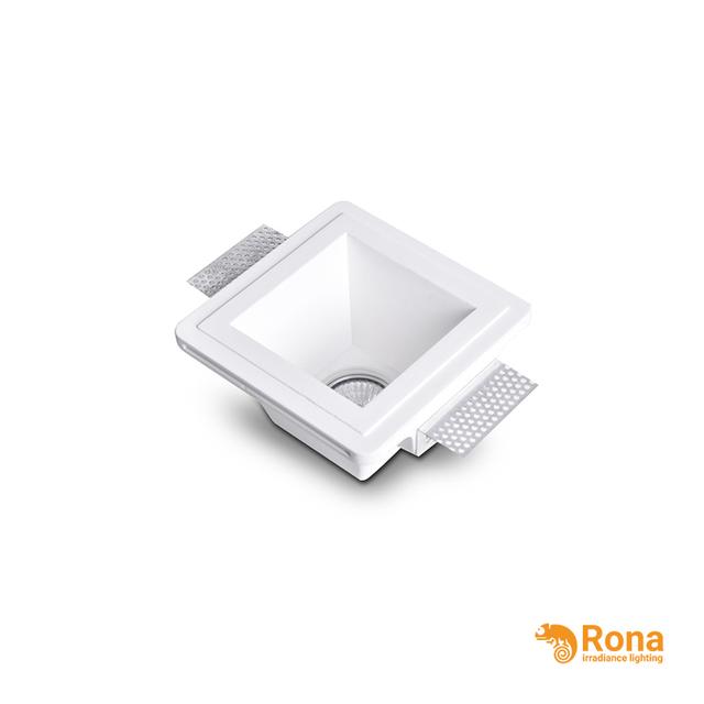 چراغ گچی توکار مربعی تک شعله P-R